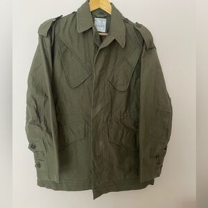 Puijenbroek Jacket Men’s KL / 44 Green Vintage Dutch Army Field Coat Cotton 1980